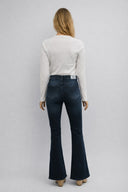 Kadın Jenny Blue Black Yüksek Bel Flare Jean Pantolon - Blue Black