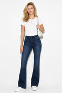 Kadın Jenny Blue Black Yüksek Bel Flare Lyocell Jean Pantolon-Blue Black