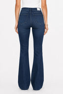 Kadın Jenny Blue Black Yüksek Bel Flare Lyocell Jean Pantolon-Blue Black
