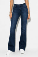 Kadın Jenny Blue Black Yüksek Bel Flare Lyocell Jean Pantolon-Blue Black