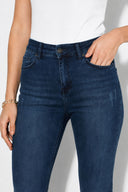 Kadın Jenny Blue Black Yüksek Bel Flare Lyocell Jean Pantolon-Blue Black