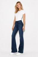 Kadın Jenny Blue Black Yüksek Bel Flare Lyocell Jean Pantolon-Blue Black