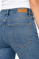 Kadın Jenny Dark Blue Yüksek Bel Flare Jean Pantolon-Dark Blue