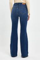 Jenny Dirty Dark Blue Yüksek Bel Flare Jean Pantolon - DIRTY DARK BLUE