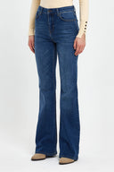 Jenny Dirty Dark Blue Yüksek Bel Flare Jean Pantolon-Dirty Dark Blue