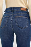 Jenny Dirty Dark Blue Yüksek Bel Flare Jean Pantolon-Dirty Dark Blue