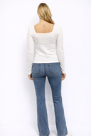 Kadın Jenny Dirty Med Blue Yüksek Bel Flare Jean Pantolon - Dirty Med Blue