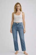 Kadın Jessica Med Blue Mom Jean Pantolon - Med Blue