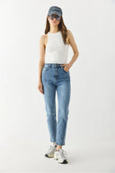 Jessica Vintage Med Blue Mom Jean Pantolon-Vintage Med Blue