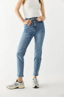 Jessica Vintage Med Blue Mom Jean Pantolon-Vintage Med Blue