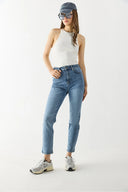 Jessica Vintage Med Blue Mom Jean Pantolon-Vintage Med Blue