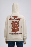 Kadın Jolie Baskılı Sweatshirt %100 Pamuk - Kemik