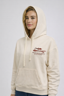 Kadın Jolie Baskılı Sweatshirt %100 Pamuk - Kemik