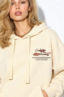 Kadın Jolie Baskılı Sweatshirt %100 Pamuk-Kemik