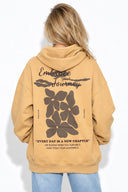 Kadın Jolie Baskılı Sweatshirt %100 Pamuk-Sarı
