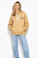Kadın Jolie Baskılı Sweatshirt %100 Pamuk-Sarı