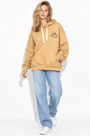 Kadın Jolie Baskılı Sweatshirt %100 Pamuk-Sarı