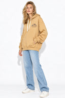 Kadın Jolie Baskılı Sweatshirt %100 Pamuk-Sarı