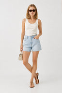Kadın Jolie Bermuda Sky Blue Jean Şort - Sky Blue