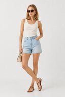 Kadın Jolie Bermuda Sky Blue Jean Şort - Sky Blue