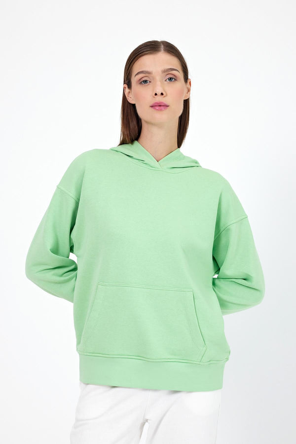 Kadın Kapüşonlu Basic Hoodie Sweatshirt - ADA ÇAYI