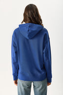 Kadın Kapüşonlu Basic Hoodie Sweatshirt %100 Pamuk - Navy