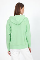 Kadın Kapüşonlu Basic Hoodie Sweatshirt - Ada Çayı