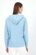 Kadın Kapüşonlu Basic Hoodie Sweatshirt - Gök Mavisi