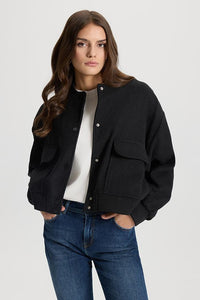 Kadın Kaşe Bomber Ceket - Antrasit