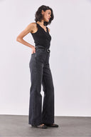 Kadın Kate Yüksek Bel Bootcut Black Jean Pantolon - Black