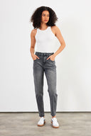 Kadın Kyla Vintage Black Mom Jean Pantolon
