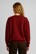 Kadın Le Sport Baskı Detaylı Sweatshirt %100 Pamuk - Bordo