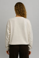 Kadın Le Sport Baskı Detaylı Sweatshirt %100 Pamuk - Fildişi