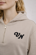 Kadın Leona Nakış Detaylı Sweatshirt %100 Pamuk - Gri