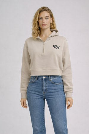 Kadın Leona Nakış Detaylı Sweatshirt %100 Pamuk - Gri