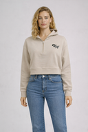 Kadın Leona Nakış Detaylı Sweatshirt %100 Pamuk - Gri