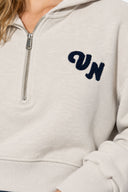 Kadın Leona Nakış Detaylı Sweatshirt %100 Pamuk-Gri
