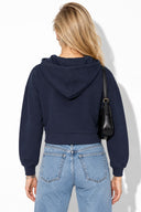 Kadın Leona Nakış Detaylı Sweatshirt %100 Pamuk-Lacivert