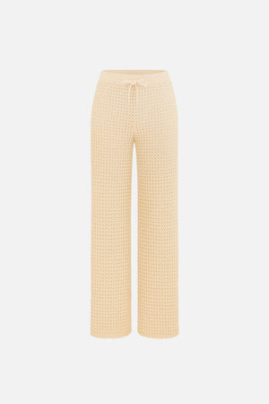 Kadın Lolita Triko Pantolon - Kemik