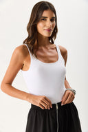 Kadın Marci Slim Fit Atlet - Beyaz