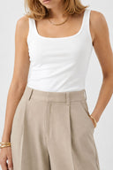 Kadın Marci Slim Fit Atlet - Beyaz