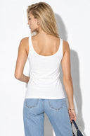 Kadın Marci Slim Fit Atlet-Beyaz