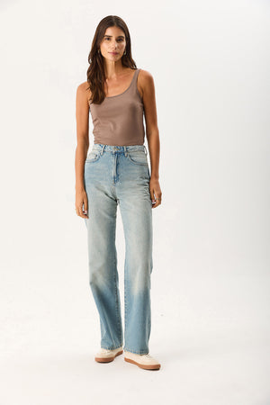 Kadın Marci Slim Fit Atlet - Vizon