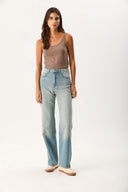 Kadın Marci Slim Fit Atlet - Vizon