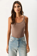 Kadın Marci Slim Fit Atlet - Vizon