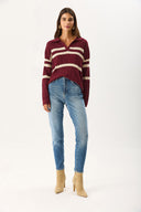 Kadın Maria Dirty Med Blue Slim Mom Jean Pantolon - Dirty Med Blue