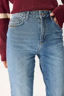 Kadın Maria Dirty Med Blue Slim Mom Jean Pantolon - Dirty Med Blue