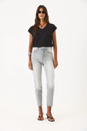 Kadın Maria Grey Slim Mom Jean Pantolon - Grey