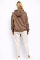 Kadın Maria Kapüşonlu Şardonlu Loose Fit Sweatshirt - Vizon