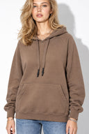 Kadın Maria Kapüşonlu Şardonlu Loose Fit Sweatshirt-Vizon
